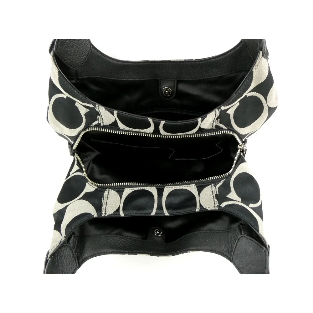 Coach‎ Campbell Signature Black White Hobo Shoulder Bag NWT F24742